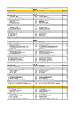 Itpl Ekya School & Cmr Pu Route List 2019-20