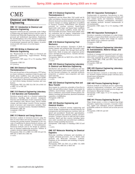 CME (Chemical and Molecular Engineering)