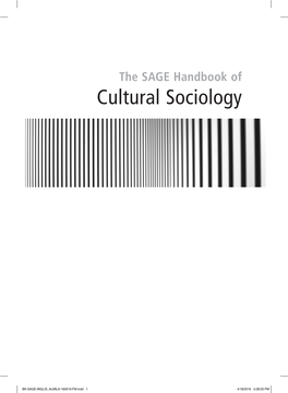 Sociology and Cultural Studies: a Close and Fraught Relationship