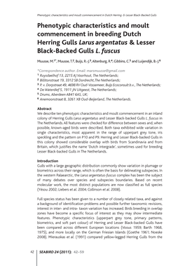 Phenotypic Characteristics and Moult Commencement In