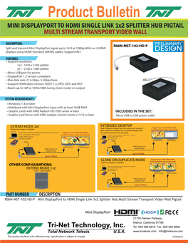 071D Product Bulletin Page 1