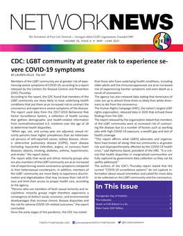 Network News! Entries FIRST CITY PRIDE CENTER Must Be Local and Meet Newsletter Editorial Guidelines