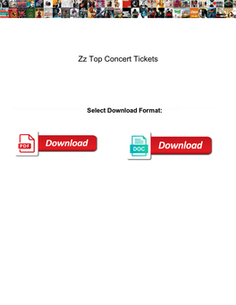 Zz Top Concert Tickets