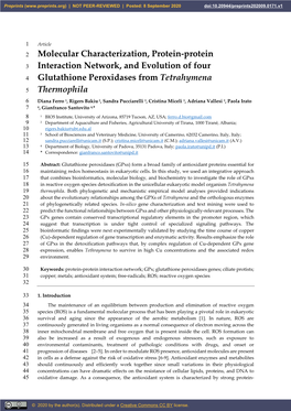 Molecular Characterization, Protein-Protein Interaction Network