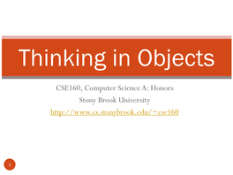 Thinking in Objects