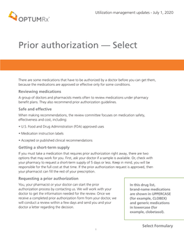 Prior Authorization — Select