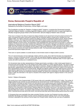 Korea, Democratic People's Republic of Page 1 of 6