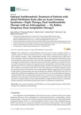 Optimal Antithrombotic Treatment of Patients with Atrial Fibrillation Early