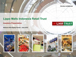 Lippo Malls Indonesia Retail Trust