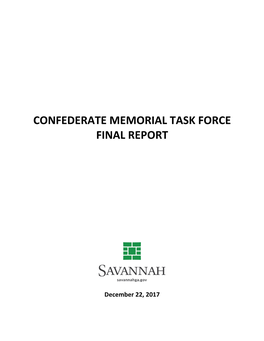 Confederate Memorial Task Force Final Report