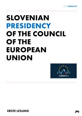 EU Council Presidency Slovenia 2021