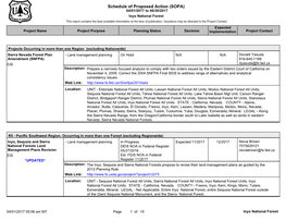 Schedule of Proposed Action (SOPA) 04/01/2017 to 06/30/2017 Inyo National Forest This Report Contains the Best Available Information at the Time of Publication