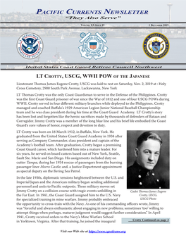 LT Crotty, USCG, WWII POW of the Japanese