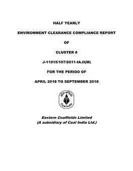 Eastern Coalfields Limited (A Subsidiary of Coal India Ltd.)