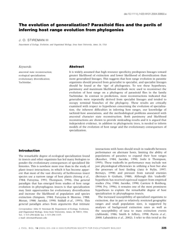 Parasitoid Flies and the Perils of Inferring Host Range Evolution From