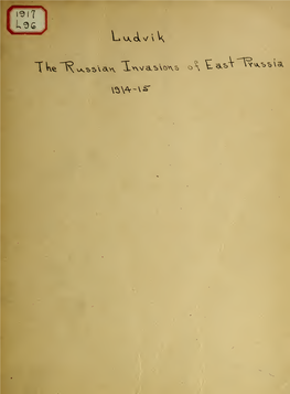 The Russian Invasions of East Prussia, 1914-15