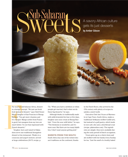 Sweetsa Savory African Culture Gets Its Just Desserts