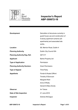 Inspector's Report ABP-300672-18