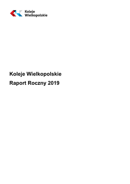 Koleje Wielkopolskie Raport Roczny 2019