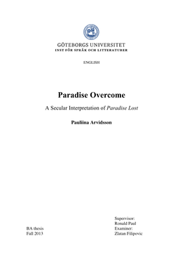 Paradise Overcome