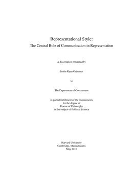 Representational Style: the Central Role of Communication in Representation