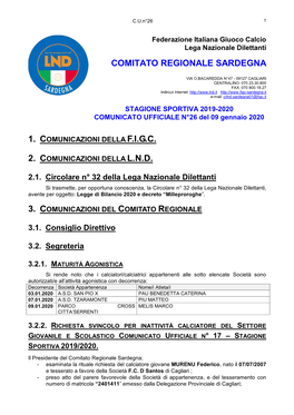 Comitato Regionale Sardegna