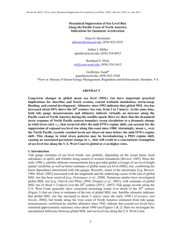 Dynamical Suppression of Sea Level Rise Along the Pacific Coast of North America: Indications for Imminent Acceleration