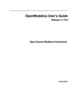 Openmodelica User's Guide