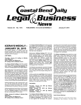 Icerays Weekly – January 26, 2015