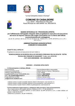 COMUNE DI CASALBORE C.A.P