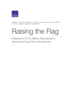 Implications of US Military Approaches to General and Flag Officer