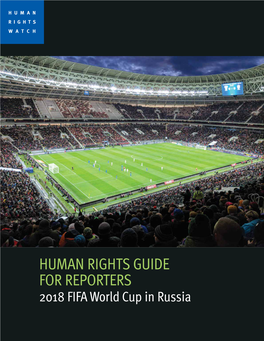 FIFA World Cup 2018 – Human Rights Guide for Reporters