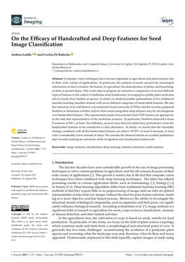 On the Efficacy of Handcrafted and Deep Features for Seed Image