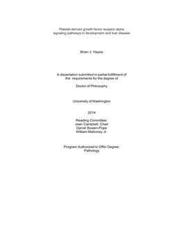 Platelet-Derived Growth Factor Receptor Alpha Signaling Pathways in Development and Liver Disease