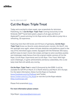 Cut the Rope: Triple Treat