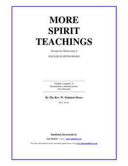 Spirit Teachings