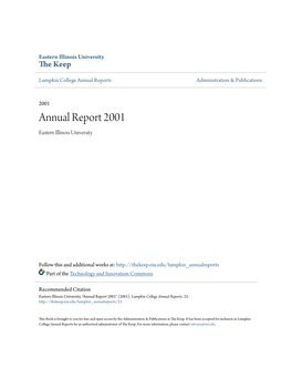 Annual Report 2001 Eastern Illinois University
