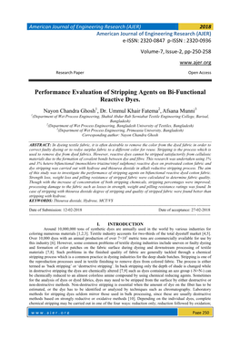 Performance Evaluation of Stripping Agents on Bi-Functional Reactive Dyes