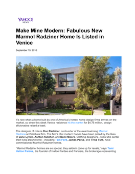 Fabulous New Marmol Radziner Home Is Listed in Venice
