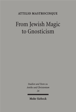 From Jewish Magic to Gnosticism