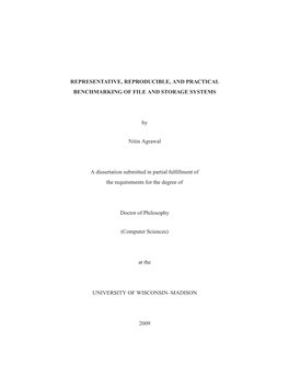 Representative, Reproducible, and Practical Benchmarking of File and Storage Systems