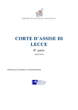 Corte D'assise Di Lecce