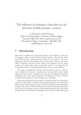 The Influence of Conjugacy Class Sizes on the Structure of Finite Groups