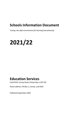 School & Education Services Information Document