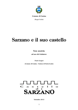 Sarzano E Il Suo Castello