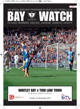 WHITLEY BAY V TOW LAW TOWN STL Northern League First Division