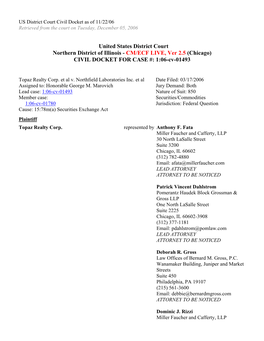 Topaz Realty Corporation, Et Al. V. Northfield Laboratories, Inc., Et Al