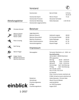 Einblick Erscheinungsdatum: August 2017