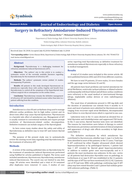 Surgery in Refractory Amiodarone-Induced Thyrotoxicosis