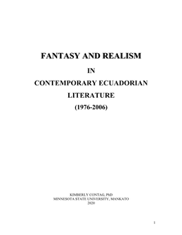 Fantasy and Realism in Contemporary Ecuadorian Literature (1976-2006)